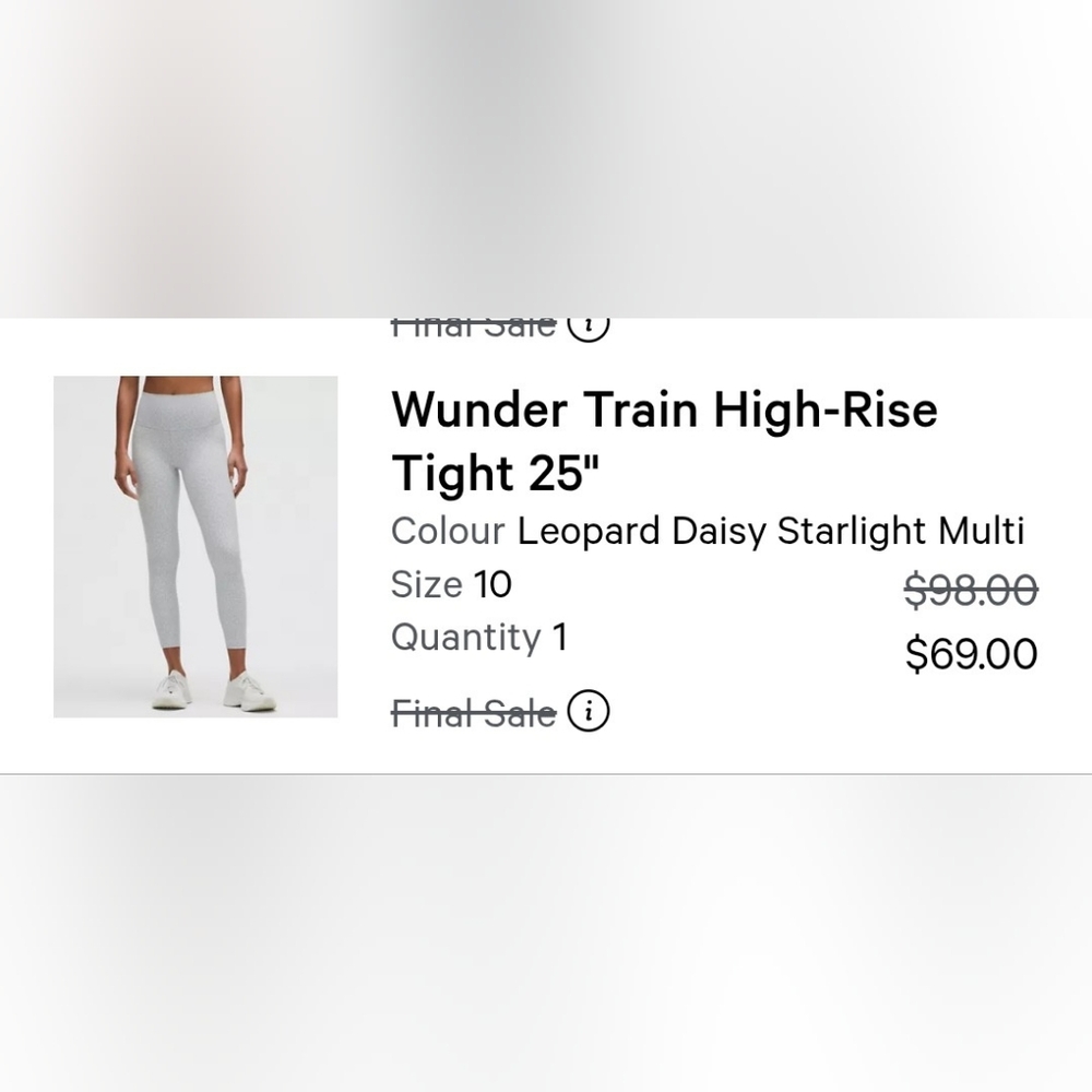 lululemon athletica Wunder Train High-Rise Tight 25" - Gray